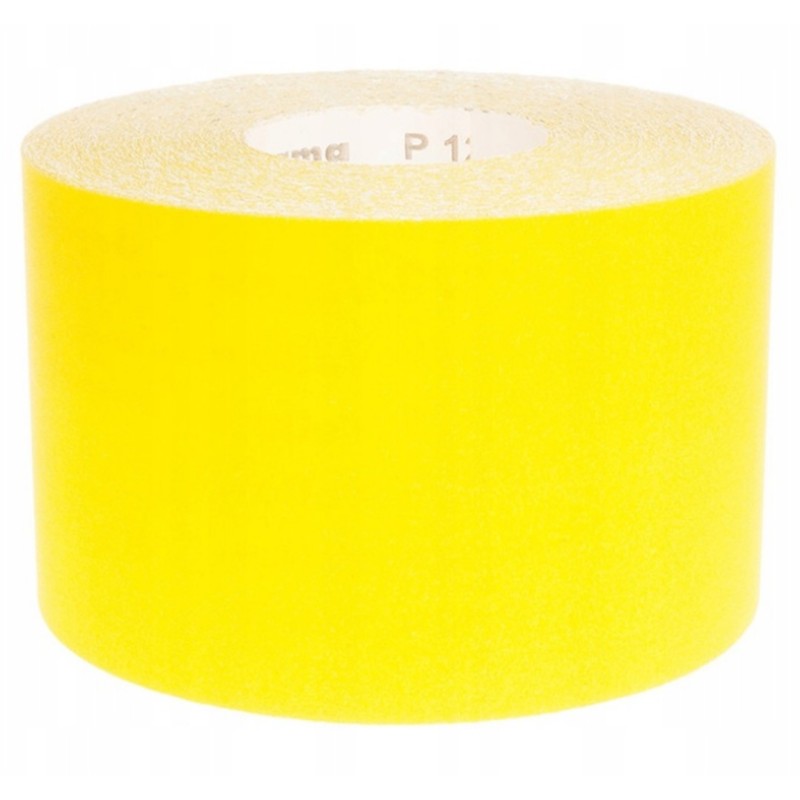 Żółta rolka papieru ściernego Germaflex 14990 115mm 50m P220 do szlifowania
