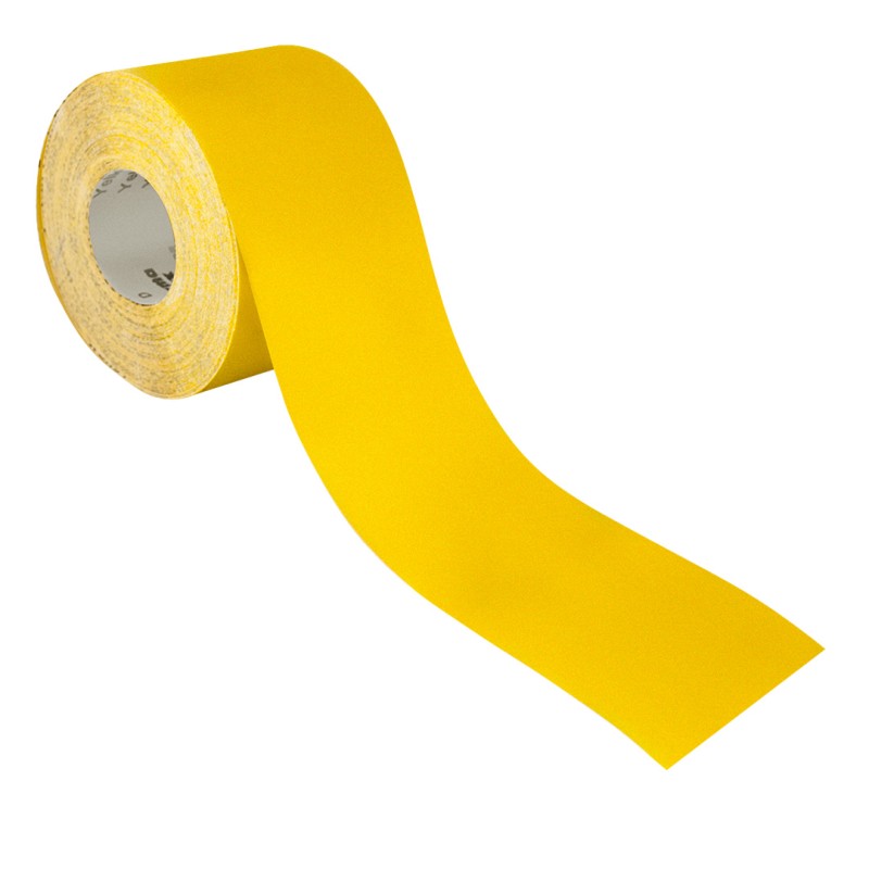 Żółta rolka papieru ściernego Germaflex 14990 115mm 50m P220 do szlifowania