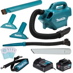 Odkurzacz akumulatorowy Makita CL121DSM 12V 4Ah CXT 0,5l 46mbar + akcesoria