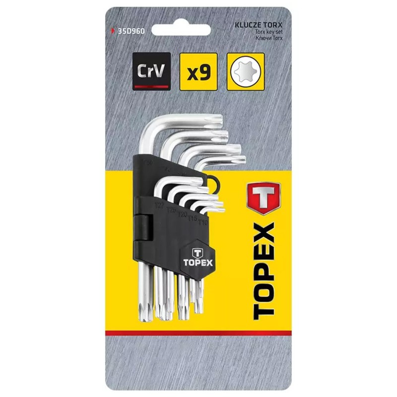 Zestaw kluczy Torx T10-T50 TOPEX 35D960, 9 sztuk