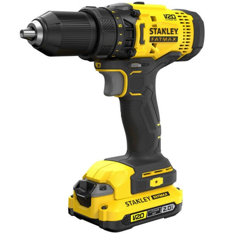 Akumulatorowa wiertarko-wkrętarka STANLEY FATMAX SFMCD700D2A-QW 18V 2x2Ah + akcesoria 100 sztuk, walizka