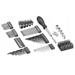 Akumulatorowa wiertarko-wkrętarka STANLEY FATMAX SFMCD700D2A-QW 18V 2x2Ah + akcesoria 100 sztuk, walizka