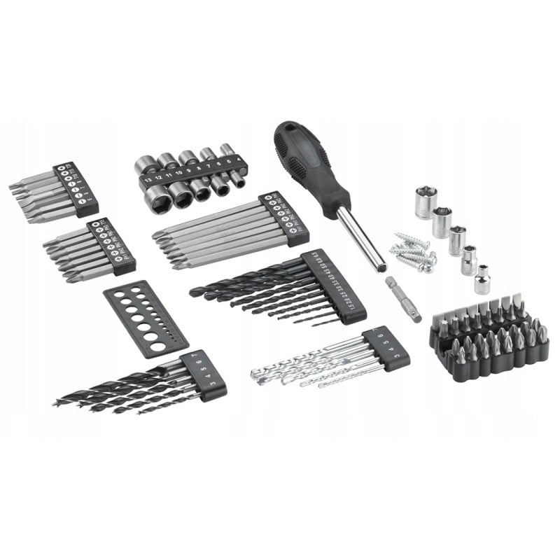 Akumulatorowa wiertarko-wkrętarka STANLEY FATMAX SFMCD700D2A-QW 18V 2x2Ah + akcesoria 100 sztuk, walizka