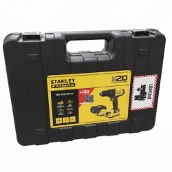 Akumulatorowa wiertarko-wkrętarka STANLEY FATMAX SFMCD700D2A-QW 18V 2x2Ah + akcesoria 100 sztuk, walizka