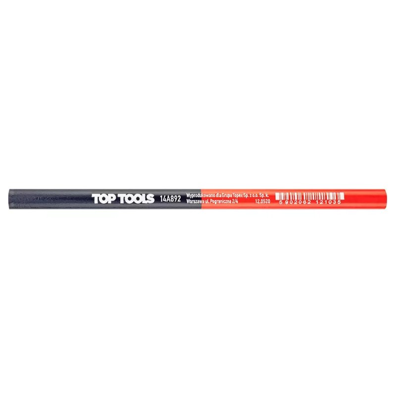 Ołówek stolarski granatowo-czerwony TOP TOOLS 14A892 176 mm