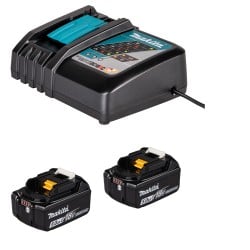 Zestaw Makita DLX2537TJ 18V LXT 2x5Ah – wiertarko-wkrętarka DHP490+zakrętarka DTD153, walizka