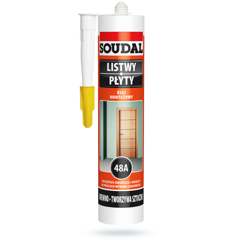 Wodoodporny ozpuszczalnikowy klej montażowy SOUDAL na bazie kauczuków syntetycznych 48A 280ml