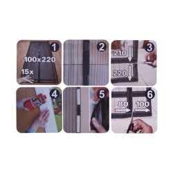 Zasłona magnetyczna Pgum-sill KLIK-KLAK 100x220cm na drzwi czarna
