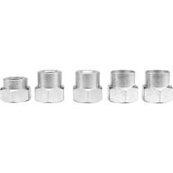 Głowica żyłkowa do podkaszarek Flo 79550 + 5 adapterów M10x1.0L, M10 x 1.25L, 3/8"L, 3/8"R, 5/16"R