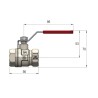 Zawór kulowy ARCO 750104 3/4’’GW x 3/4’’GW DN20 PN30 rączka