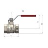 Zawór kulowy ARCO 750105 GW-GW 1’’ DN25 PN30 z rączką