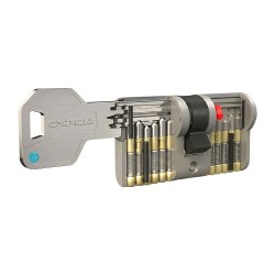 Wkładka 45/45 GERDA Velar Pro nikiel satynowy ATEST 6D 5kluczy