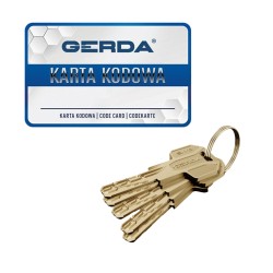 Wkładka modułowa z gałką GERDA EXXO SMART G30-61/30-61 zębatka ATEST KL. 6D nikiel satynowy
