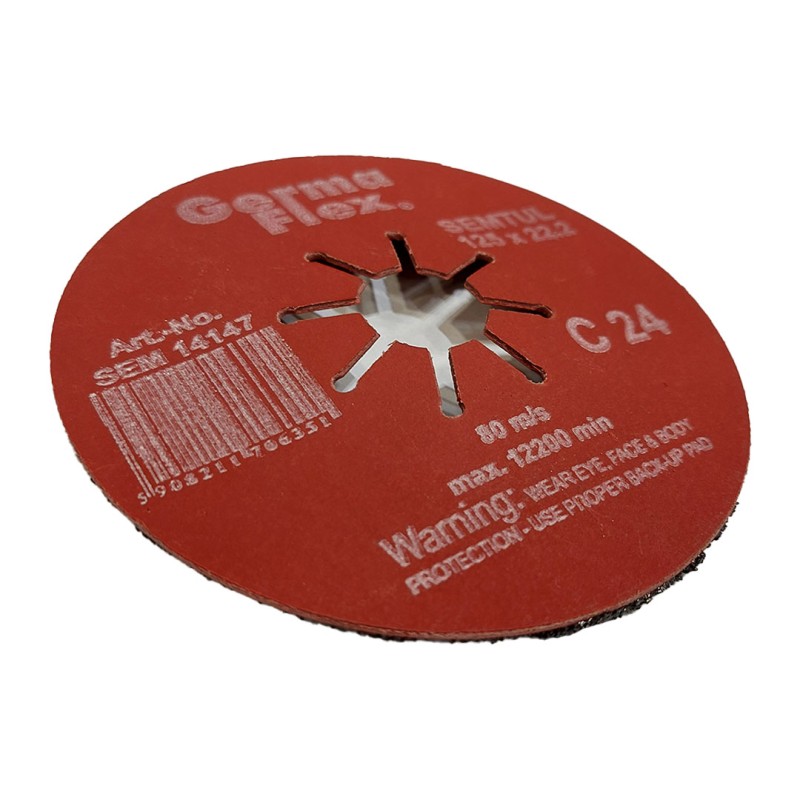 Ściernica karbowana GermaFlex SEMTUL SEM14147 125x22,2mm P24 do glazury