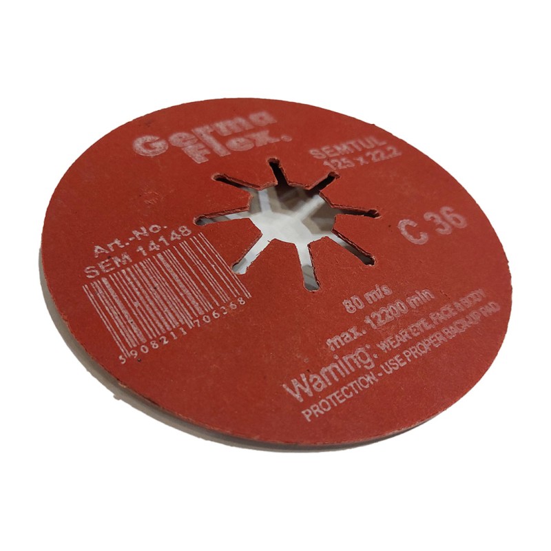 Ściernica karbowana GermaFlex SEMTUL SEM14148 125x22,2mm P36 do glazury