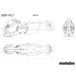 Akumulatorowa piła szablasta Metabo SSEP 18 LT 601616840 18V BODY walizka