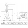 Podpórka regulowana kobyłka BAHCO BH33000 3t 435mm 2szt.