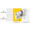 Wkładka 30/50 + wkładka z gałką 30G/50 nikiel, Yale Assa Abloy