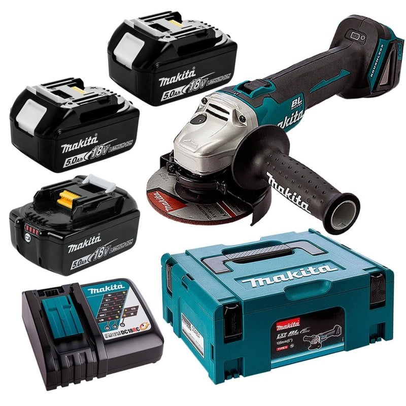 Szlifierka 125 18V 3x5Ah BL XPT Makita DGA504RT3J