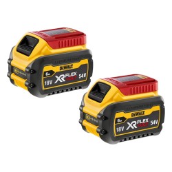 Akumulatorowa szlifierka kątowa DeWALT DCG409N + zestaw zasilający DCB1104T2, 125 mm 9000 obr./min. hamulec