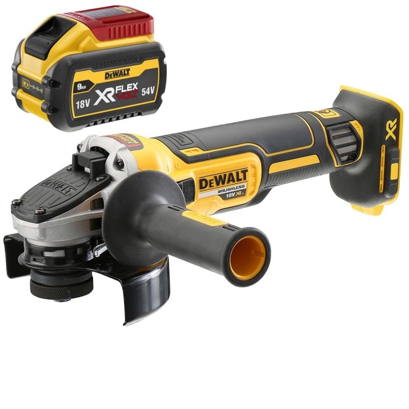 Akumulatorowa szlifierka kątowa DeWALT DCG405N + akumulator DCB547, 125 mm 9000 obr./min. hamulec