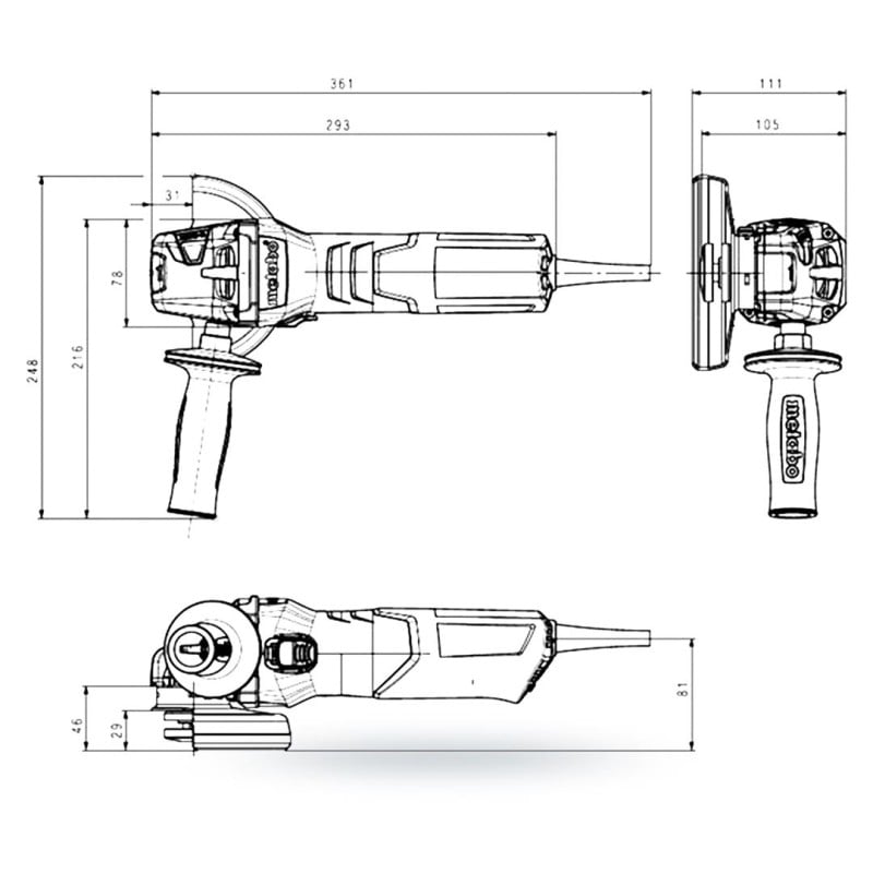 Szlifierka 125 1100W reg.obr METABO WEV11-125QUICK