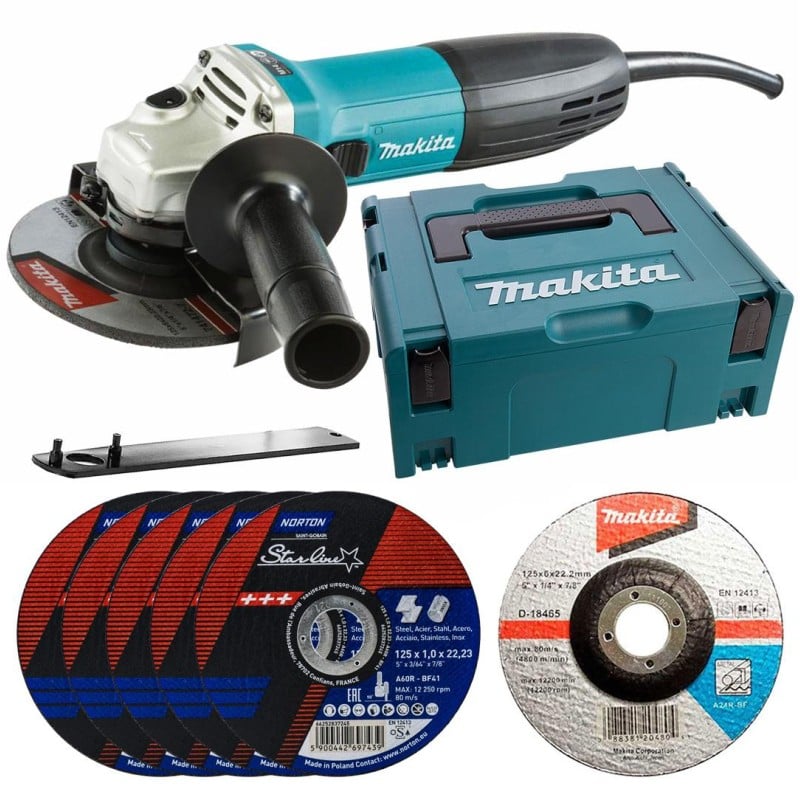 Szlifierka 125/720W MAKITA MakPac2 +SET