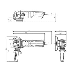 Szlifierka kątowa Metabo 600515000 WE 17-125 QUICK 230V 1700W 125mm