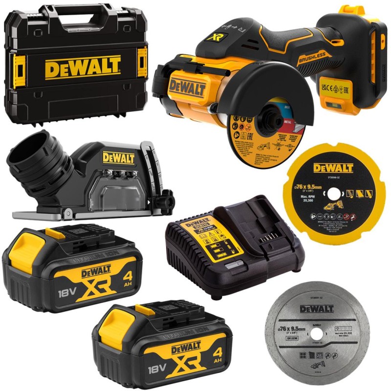 Szlifierka kątowa 76mm 18V 2x4Ah DeWALT DCS438M2T