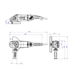Szlifierka kątowa Metabo WE 26-230 MVT Quick 606475000 2600W 230mm 6600obr