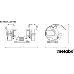 Podwójna szlifierka stołowa Metabo DS 150 Plus 604160000 220-240V 400W 1.8Nm 150mm