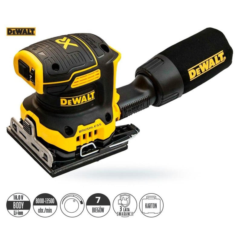 Szlifierka oscylacyjna 18V body DeWALT DCW200N-XJ