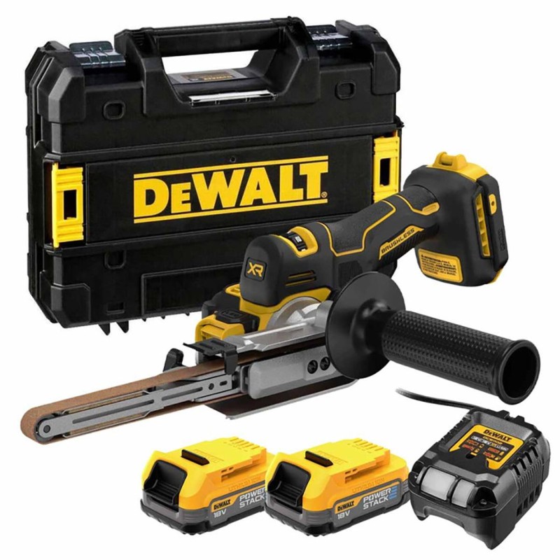 Akumulatorowa szlifierka/pilnik taśmowy DeWALT DCM200E2T, 18V 13x457mm