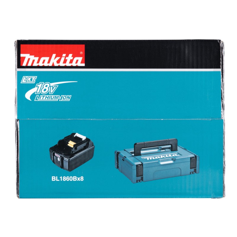 Zestaw zasilający LXT Makita 1915A1-7 8 x akumulator 18V 6Ah BL1860B + walizka
