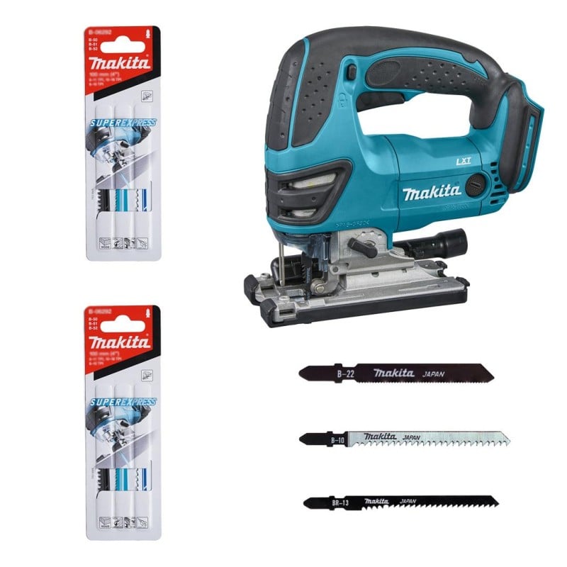 Wyrzynarka Makita DJV180ZX LXT 18V 26mm regulacja kąta cięcia BODY + zestaw brzeszczotów