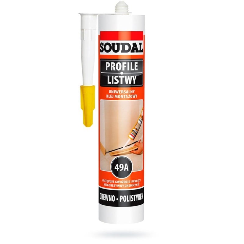 Rozpuszczalnikowy klej montażowy SOUDAL 49A na bazie kauczuku syntetycznego 280 ml