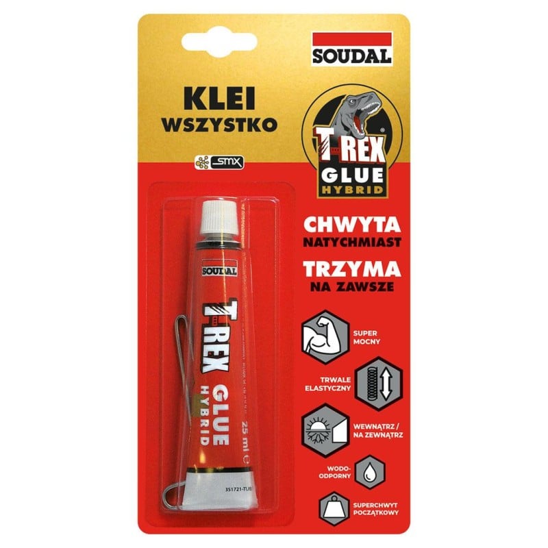 Elastyczny hybrydowy klej montażowy SOUDAL biały 25 ml