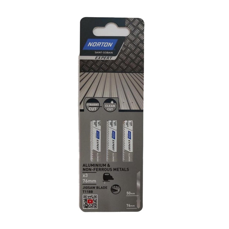 Brzeszczot do metalu Norton 70184632226 50mm uchwyt typu T HSS 3 sztuki