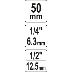 Adapter 1/2'' F x F 1/4 na bity udarowe YATO