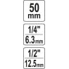 Adapter 1/2'' F x F 1/4 na bity udarowe YATO