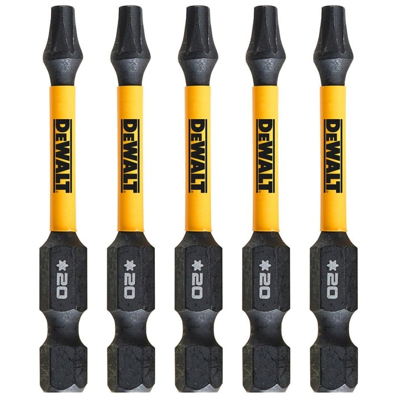 Zestaw 5 szt. końcówek udarowych TORX T20/50mm, DeWALT DT7395T Impact Torsion
