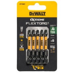 Zestaw 5 szt. końcówek udarowych TORX T20/50mm, DeWALT DT7395T Impact Torsion