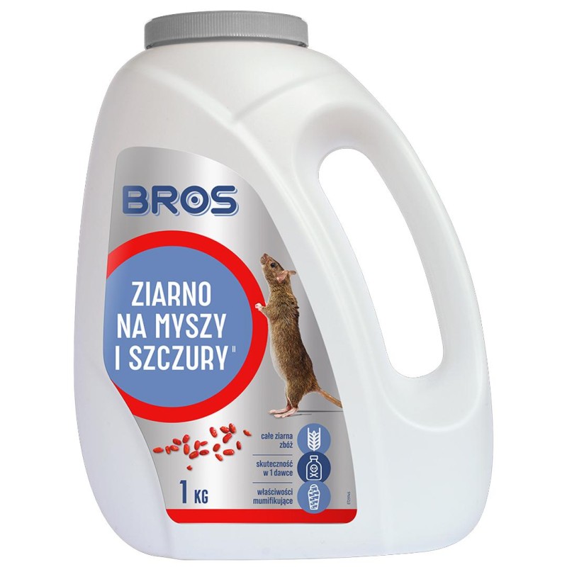 Ziarno na myszy i szczury trutka 1kg BROS B1769