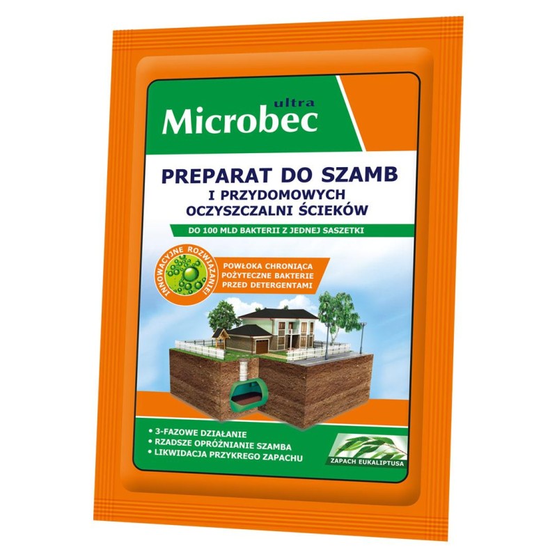 Preparat do szamb BROS Microbec Ultra 18x25 g eukaliptusowy B53