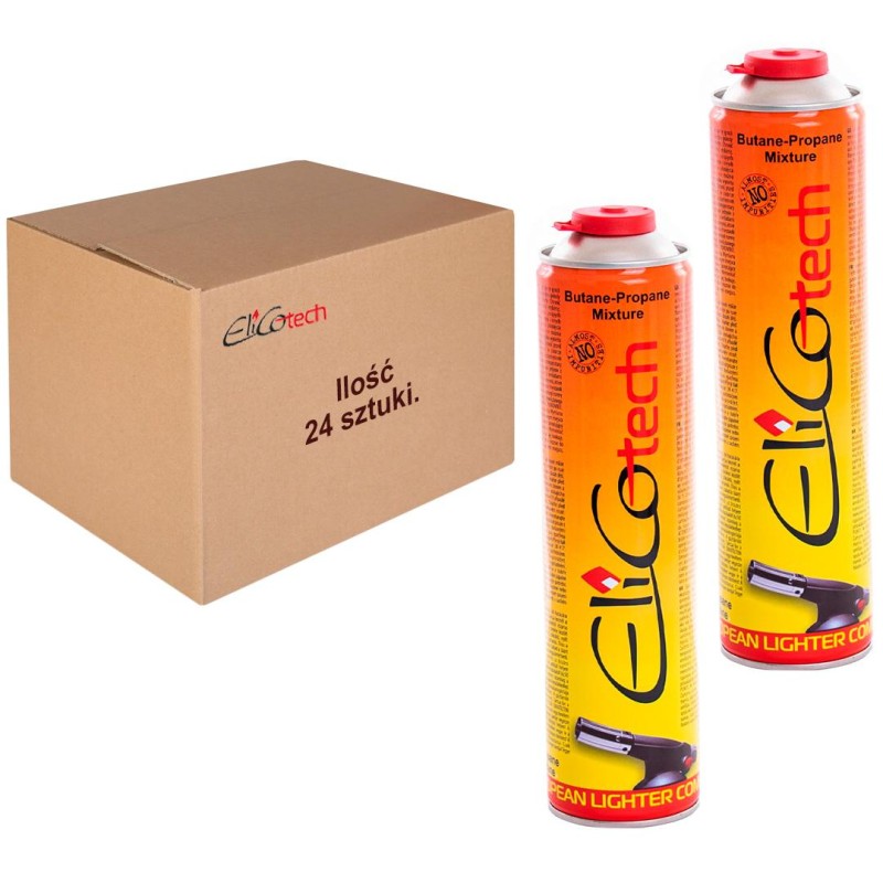 24xnabój gaz. propan-butan 600ml śrubowy ELICOtech