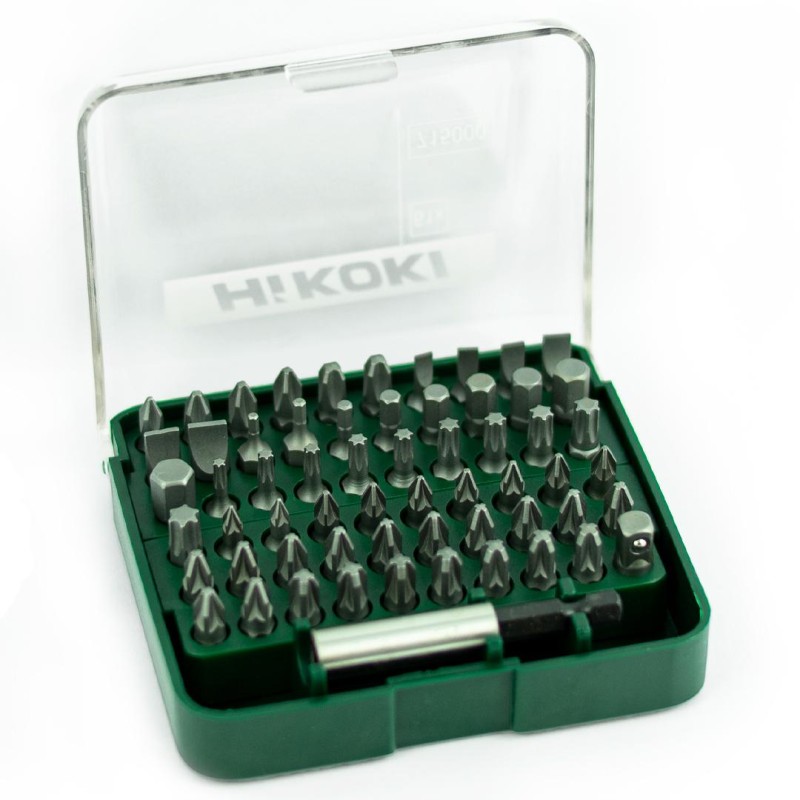 Bezszczotkowa wiertarko-wkrętarka udarowa 18V LXT 54Nm 2x5Ah Makita DHP484RTJ + zestaw bitów 61 elementów HiKOKI 715000