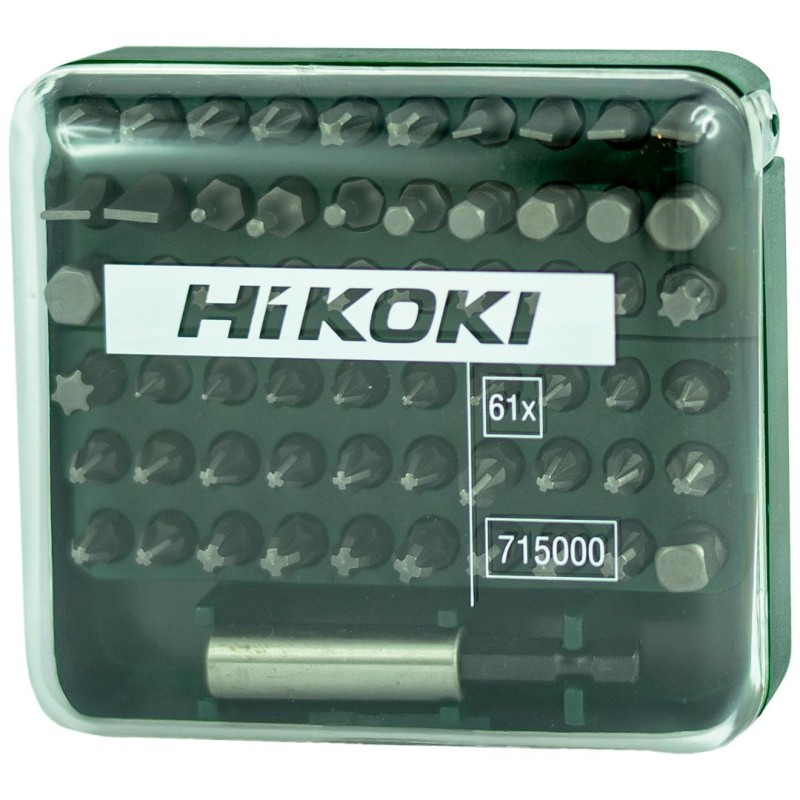 Bezszczotkowa wiertarko-wkrętarka udarowa 18V LXT 54Nm 2x5Ah Makita DHP484RTJ + zestaw bitów 61 elementów HiKOKI 715000