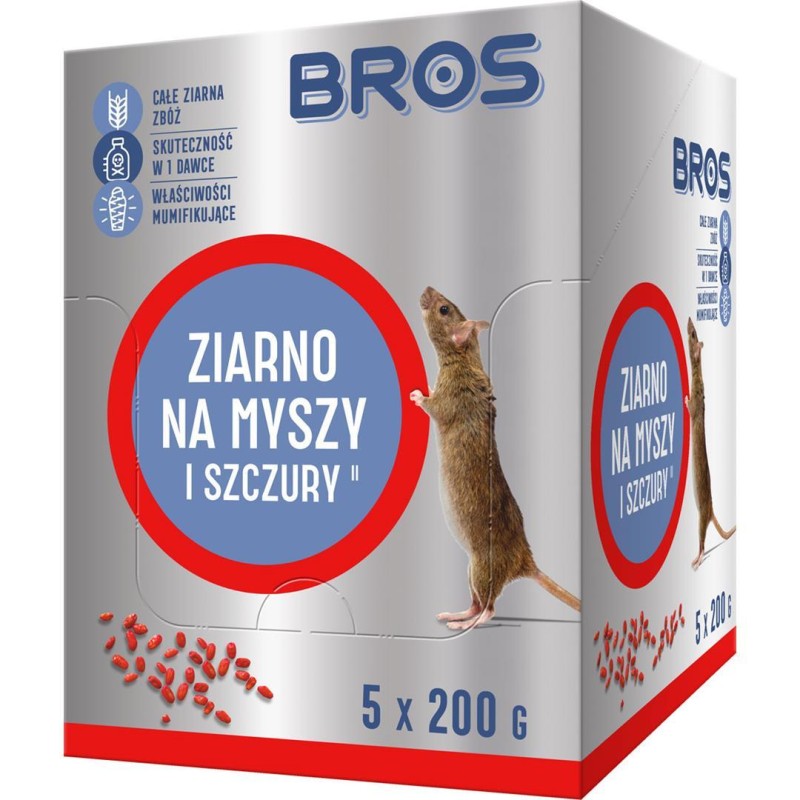 BROS granulat na myszy i szczury 1000g (5x200)