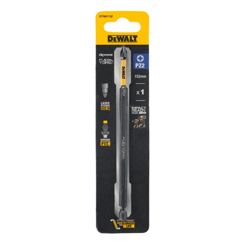 Końcówka bity udarowe do wkrętarki, zakrętarki DeWALT DT7801T PZ2x152mm EXTREME IMPACT TORSION