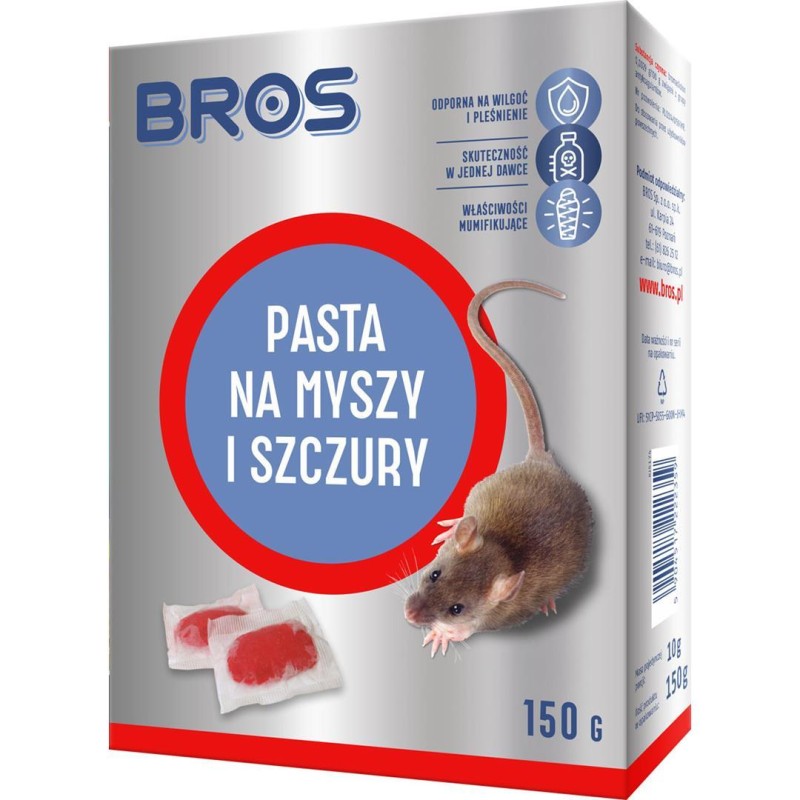 Mocna pasta trutka na myszy, szczury BROS 150g